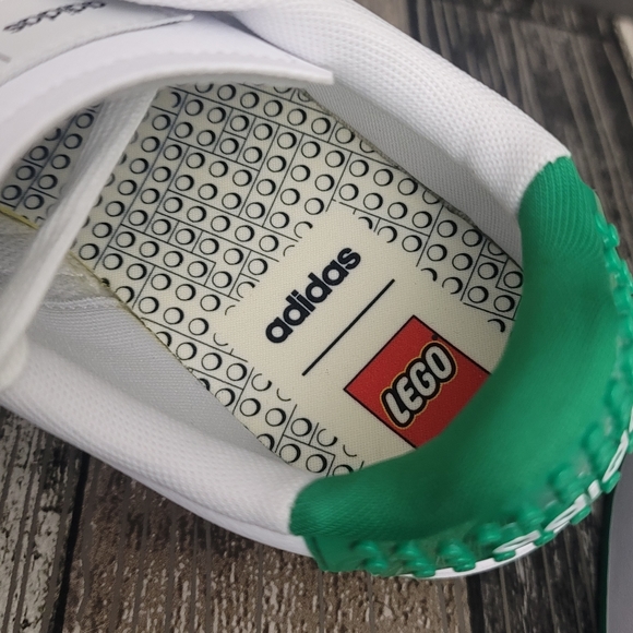 Adidas Grand Court x LEGO 2.0 White Green Casual Shoes Men's Size 12 NEW NO BOX - Picture 9 of 12
